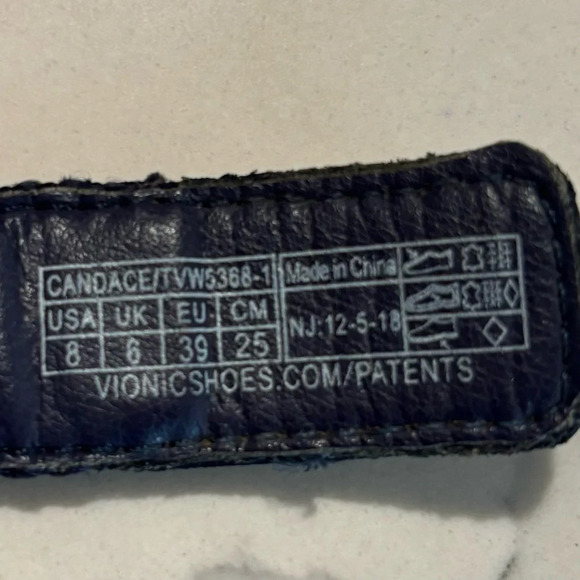 VIONIC Sz 8 Candace Sandals Adjustable Velcro Closure Podiatrist Design Footbed - Picture 8 of 8